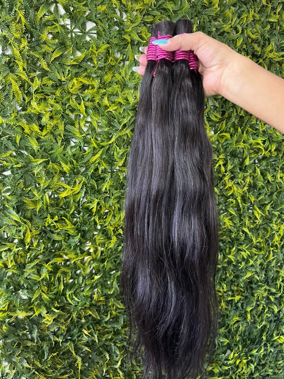 Cabelo Indiano Liga Rosa Pink 55 cm
